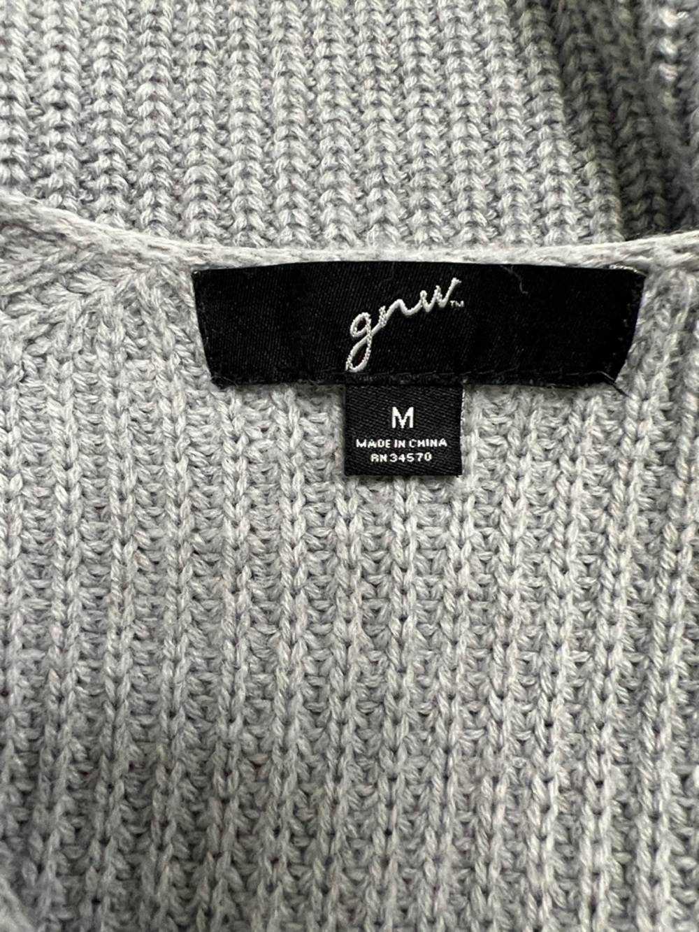 GNW Light Gray Ribbed Knit Vest - Picture 4 of 6